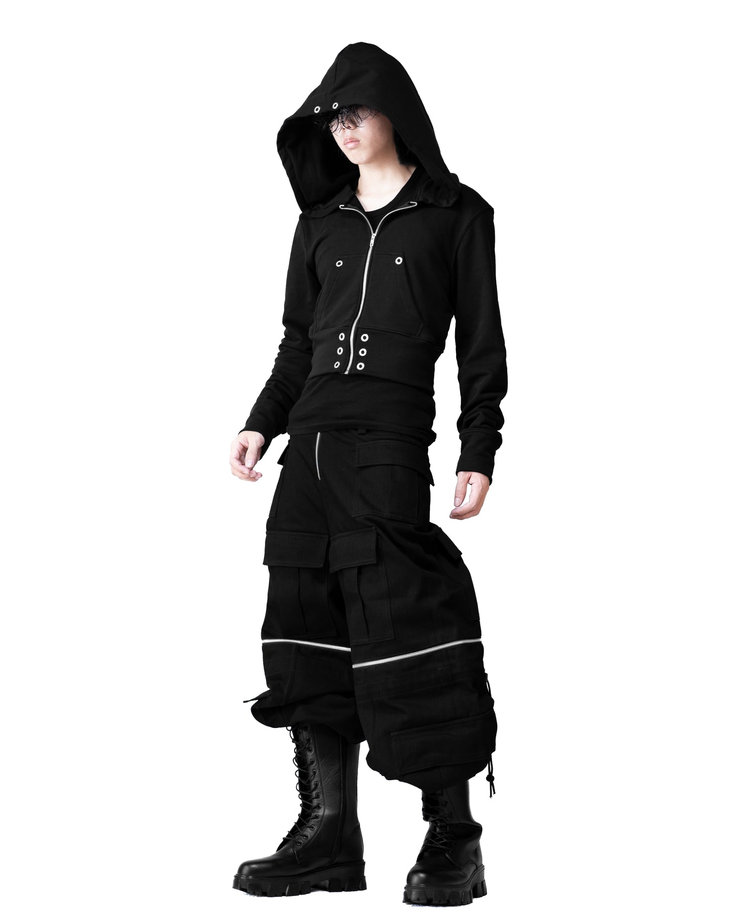 ALLCAPO CROPPED BIG HOODIE FIT