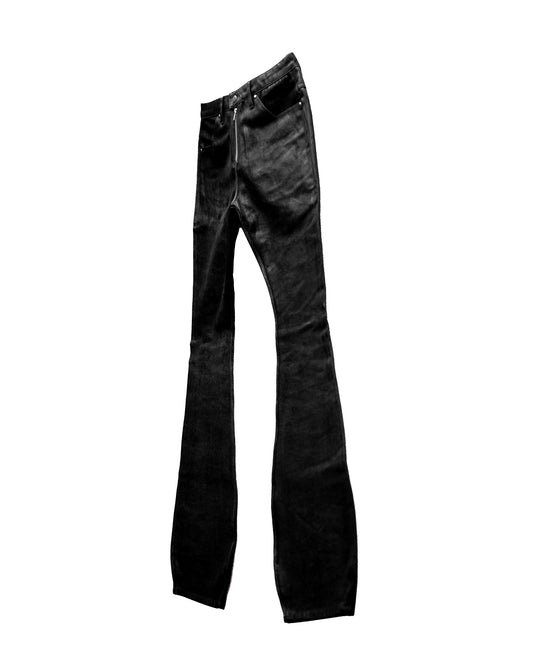 ALL CAPO COATING STACKED LONG FLARE PANTS