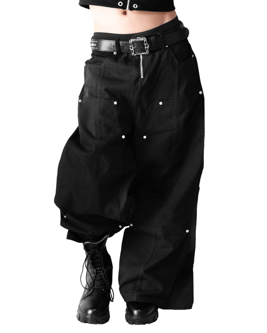 - PRE ORDER - DOUBLE KNEE VOLUME BOTTOM WIDE PANTS