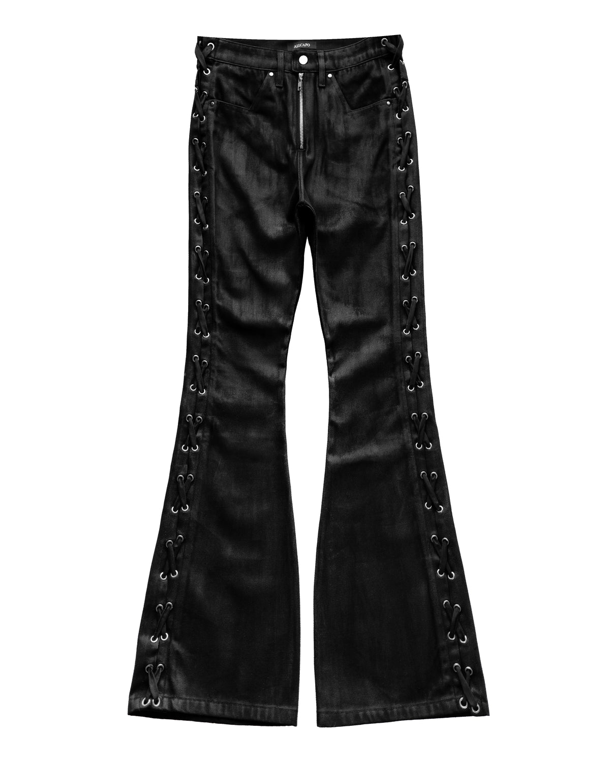 SIDE COATING LACE FLARE PANTS