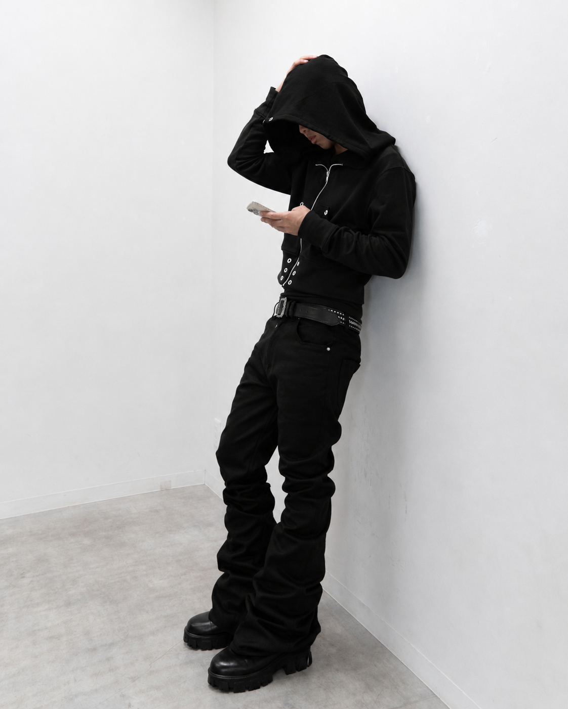 SET ALLCAPO FLARE PANTS & ALLCAPO CROPPED BIG HOODIE FIT