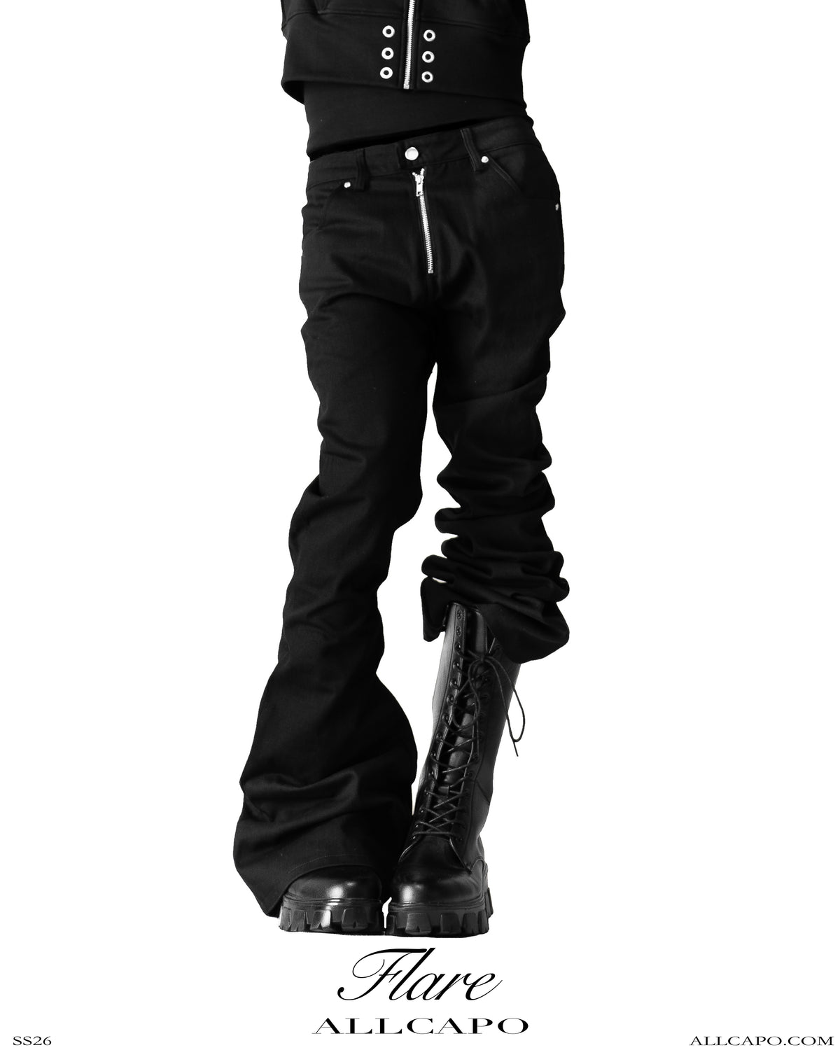 SET ALLCAPO FLARE PANTS & ALLCAPO CROPPED BIG HOODIE FIT