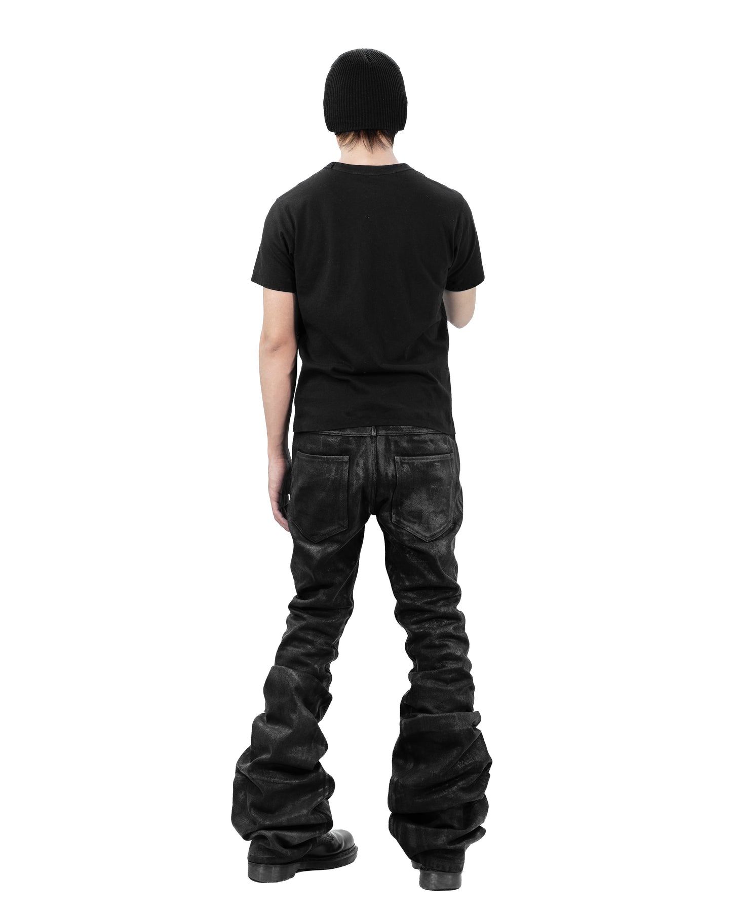 ALL CAPO COATING STACKED LONG FLARE PANTS
