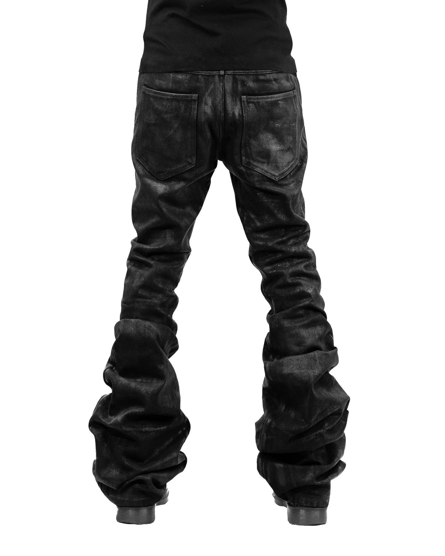 ALL CAPO COATING STACKED LONG FLARE PANTS