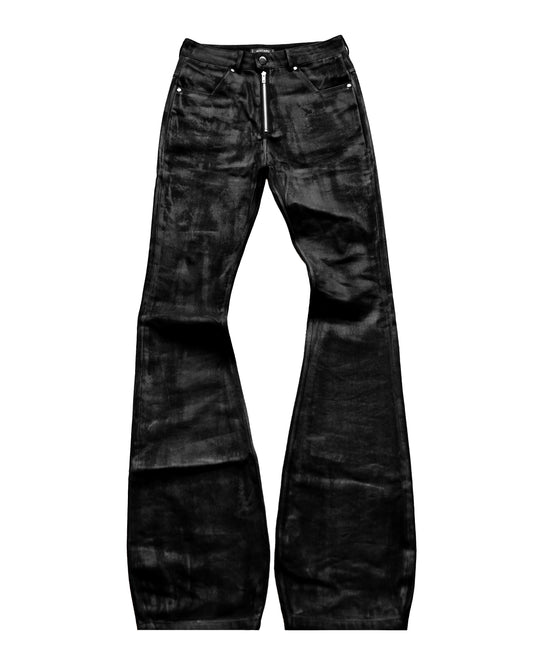 ALLCAPO COATING STACK LONG FLARE PANTS