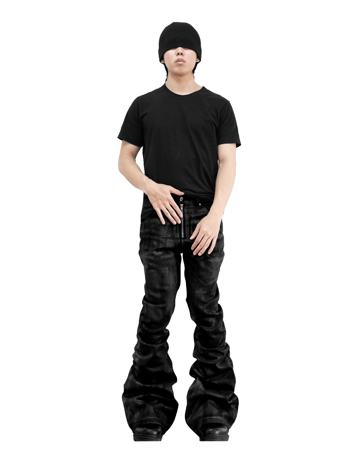 ALL CAPO COATING FLARE PANTS