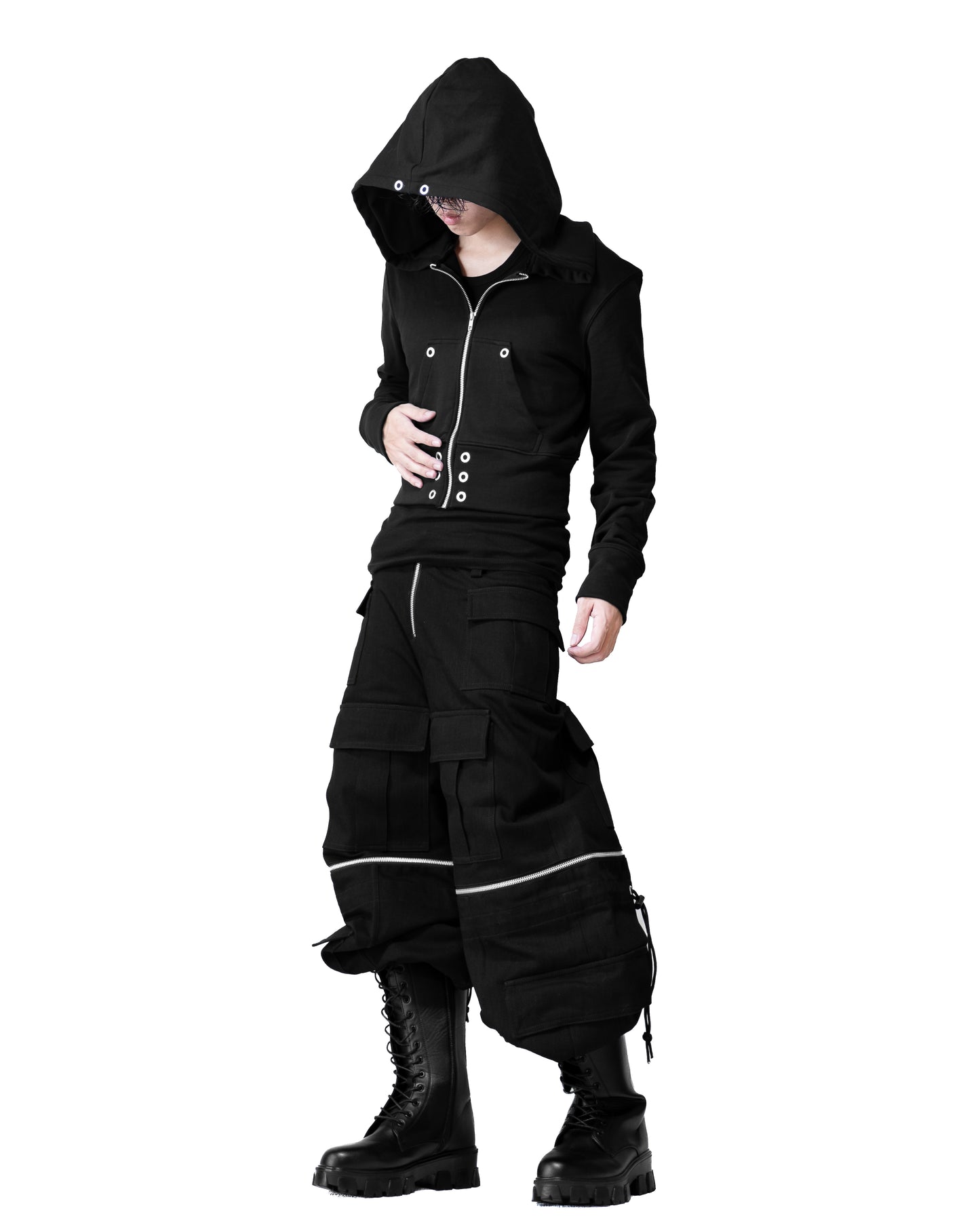 ALLCAPO CROPPED BIG HOODIE FIT