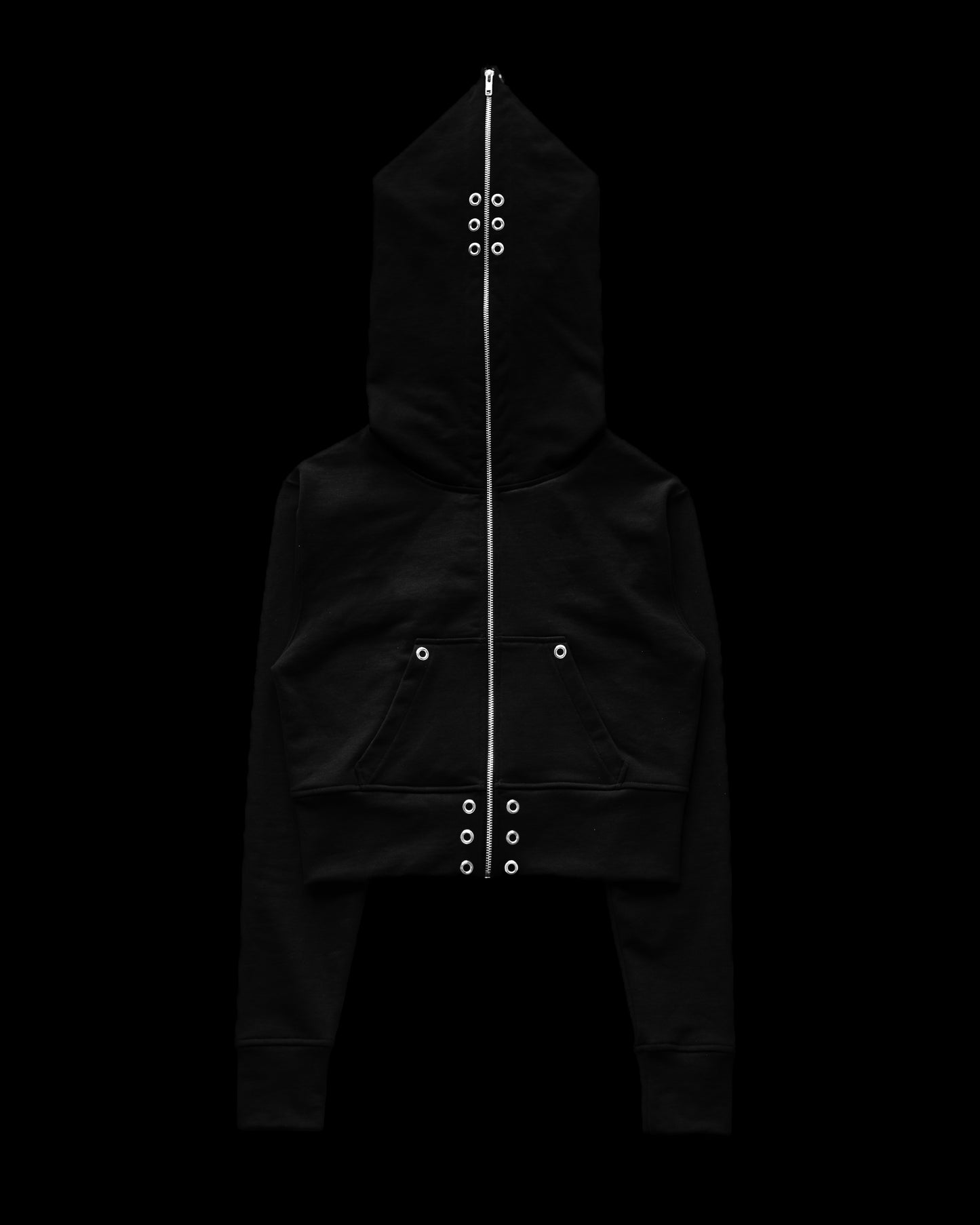 - SET UP - ALL-ZIP CROPPED BIG HOODIE FIT & 3WAY STACKED FLARE CARGO
