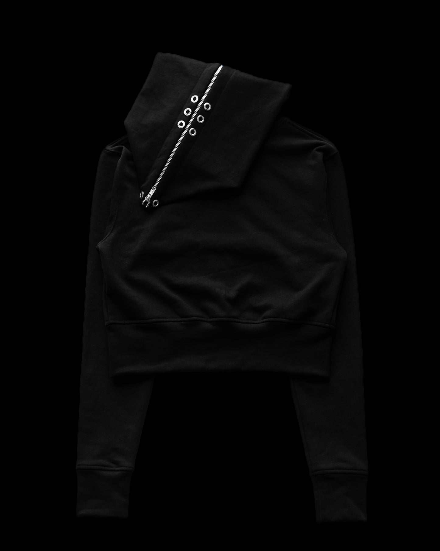 - SET UP - ALL-ZIP CROPPED BIG HOODIE FIT & 3WAY STACKED FLARE CARGO