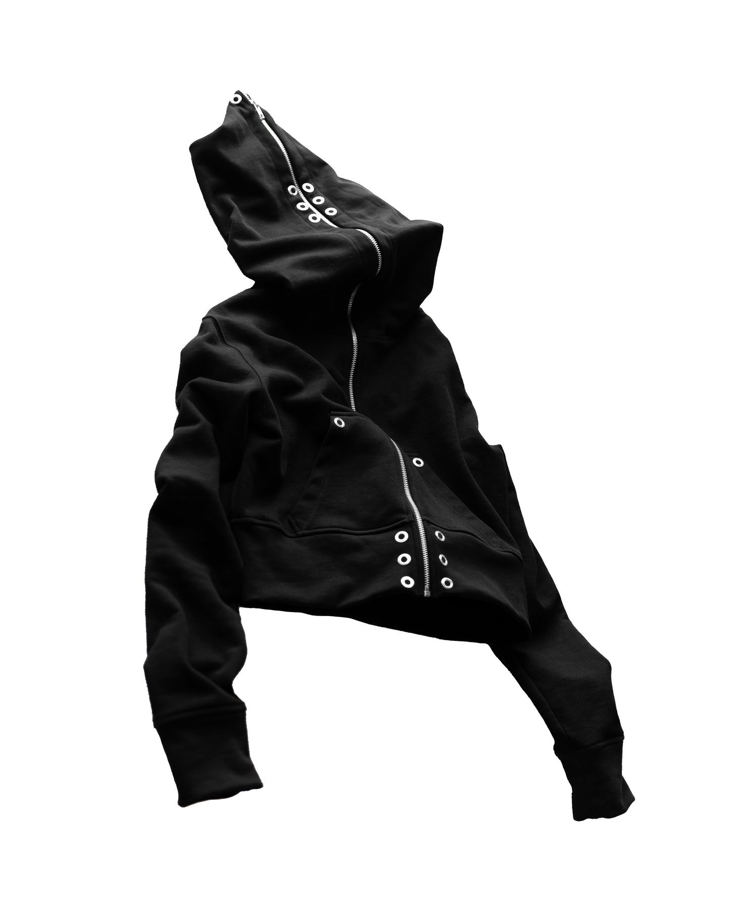 - SET UP - ALL-ZIP CROPPED BIG HOODIE FIT & 3WAY STACKED FLARE CARGO