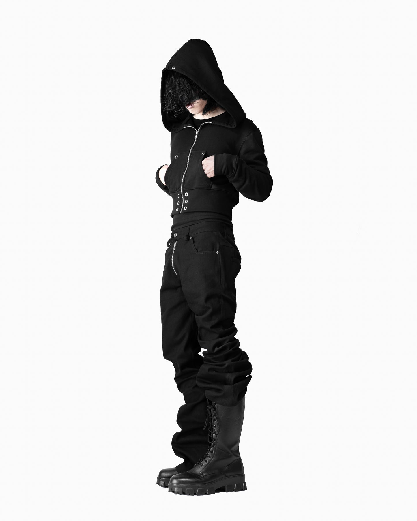 ALLCAPO CROPPED BIG HOODIE FIT