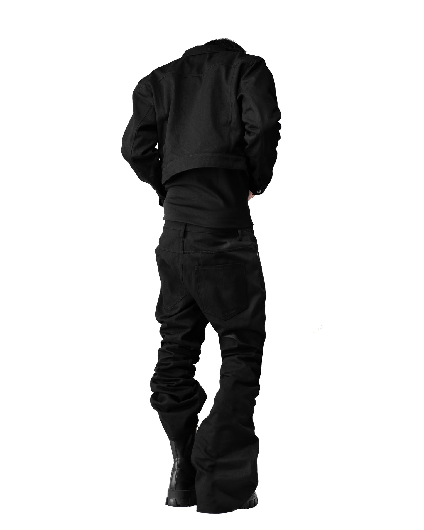 ALLCAPO  CROPPED JACKET BLACK