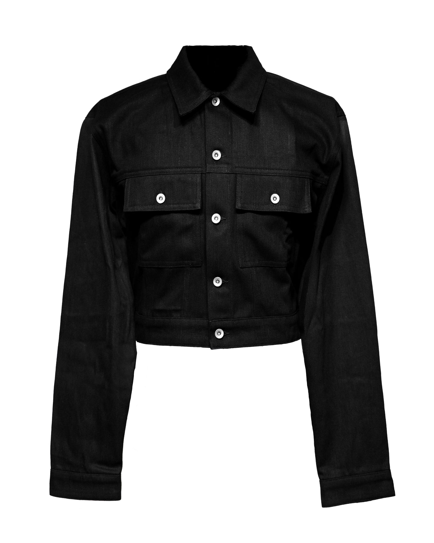 ALLCAPO  CROPPED JACKET BLACK