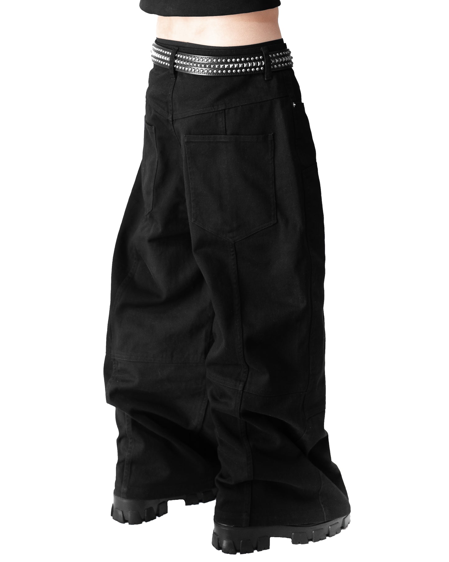 - PRE ORDER - DOUBLE KNEE VOLUME BOTTOM WIDE PANTS