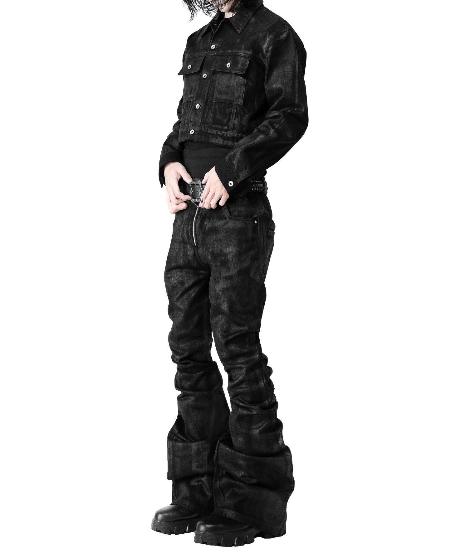 ALL CAPO COATING FLARE PANTS