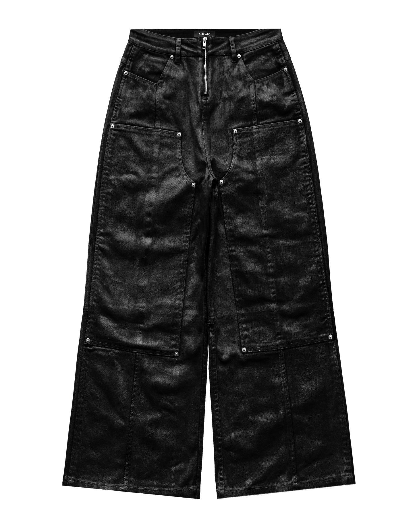 - PRE ORDER - COATING DOUBLE KNEE VOLUME BOTTOM WIDE PANTS