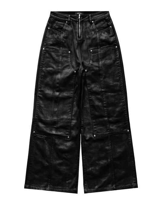 - PRE ORDER - COATING DOUBLE KNEE VOLUME BOTTOM WIDE PANTS