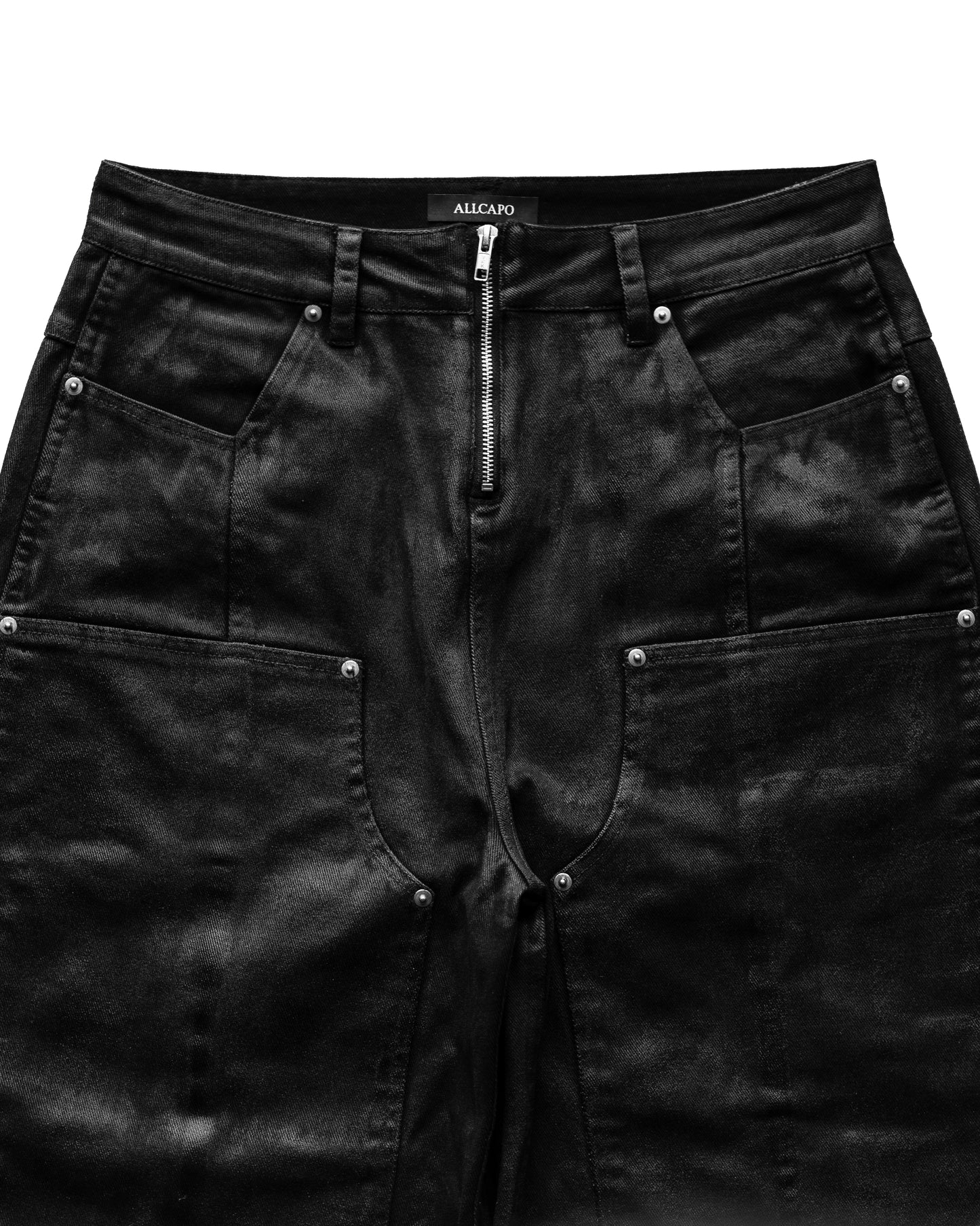 - PRE ORDER - COATING DOUBLE KNEE VOLUME BOTTOM WIDE PANTS