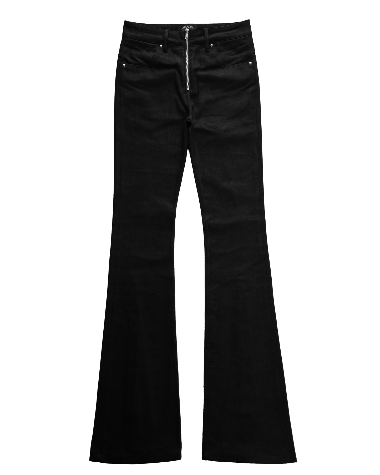 BACK ZIP SKINNY FLARE PANTS