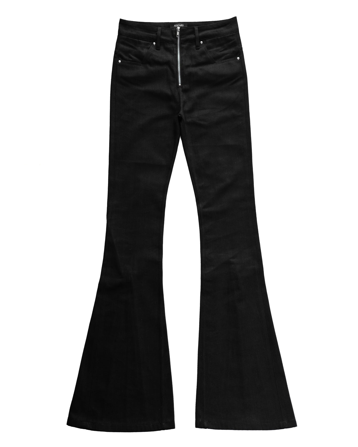 BACK ZIP SKINNY FLARE PANTS