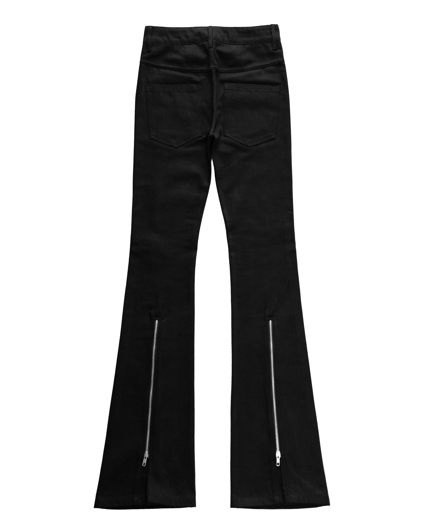 BACK ZIP SKINNY FLARE PANTS