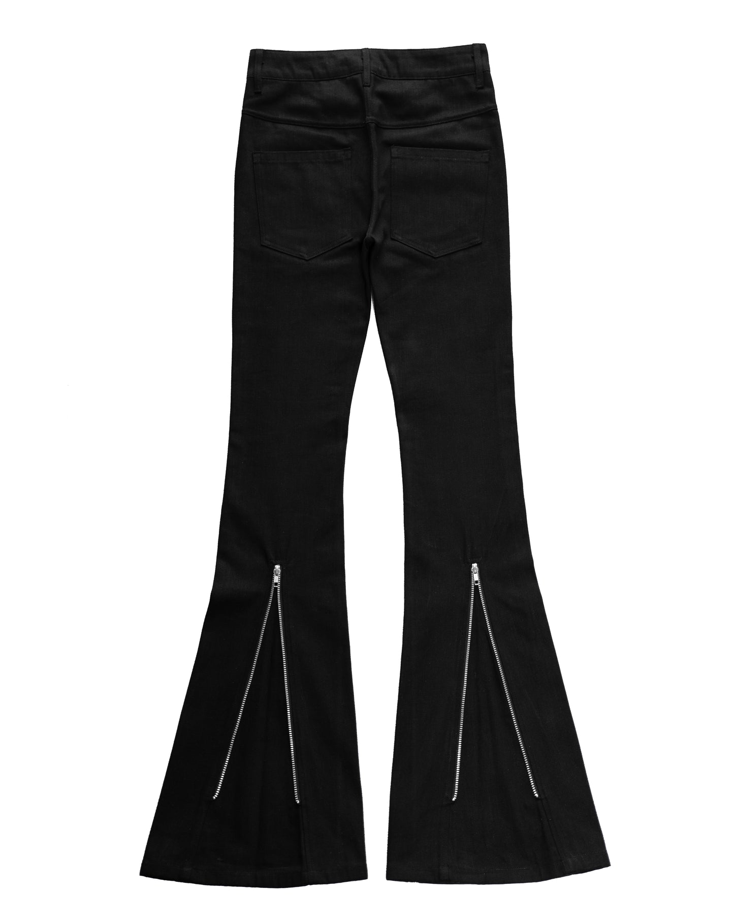 BACK ZIP SKINNY FLARE PANTS