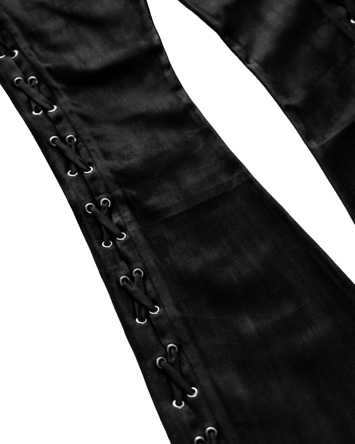 SIDE COATING LACE FLARE PANTS