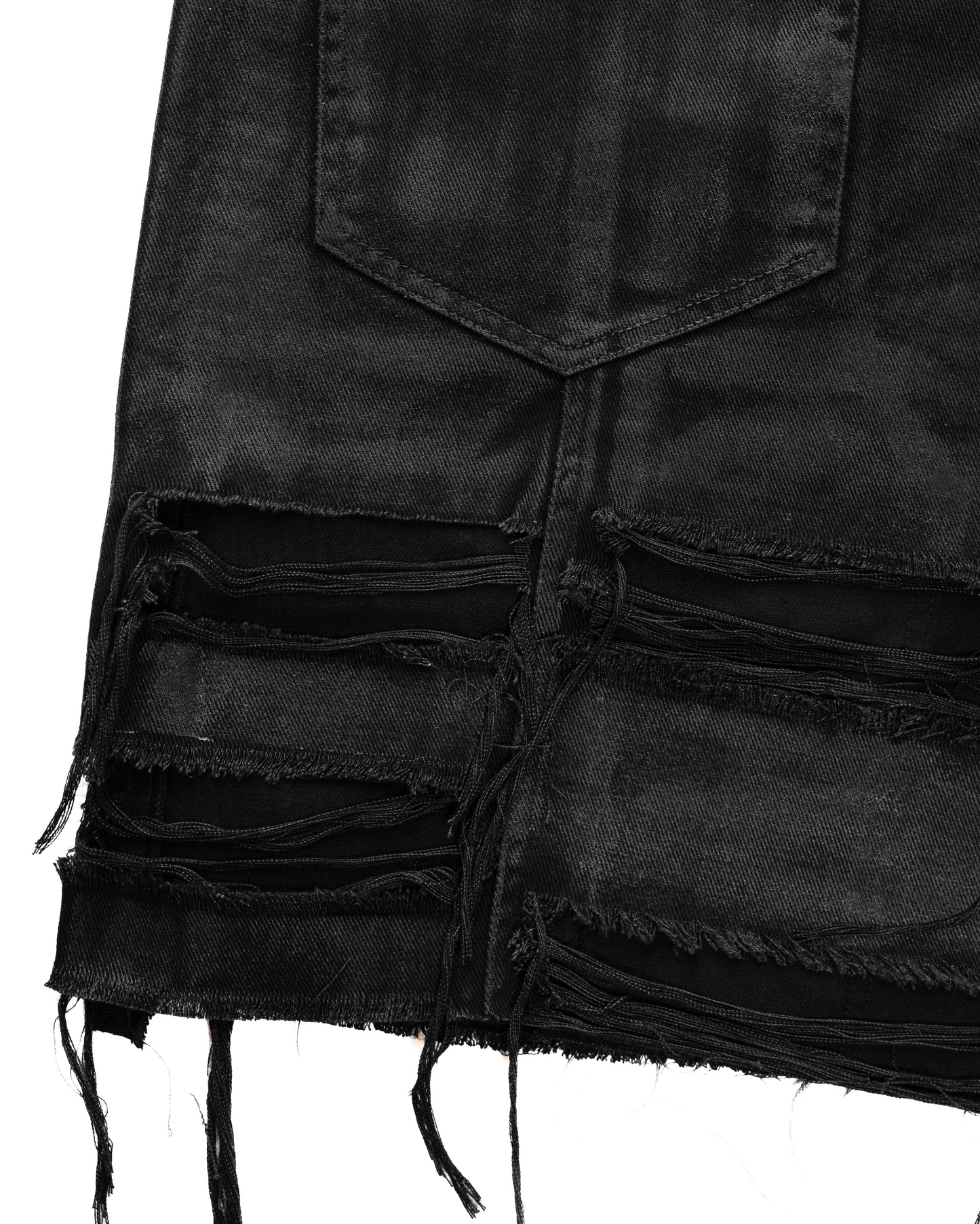 DAMAGE COATING DOUBLE KNEE SHORTS