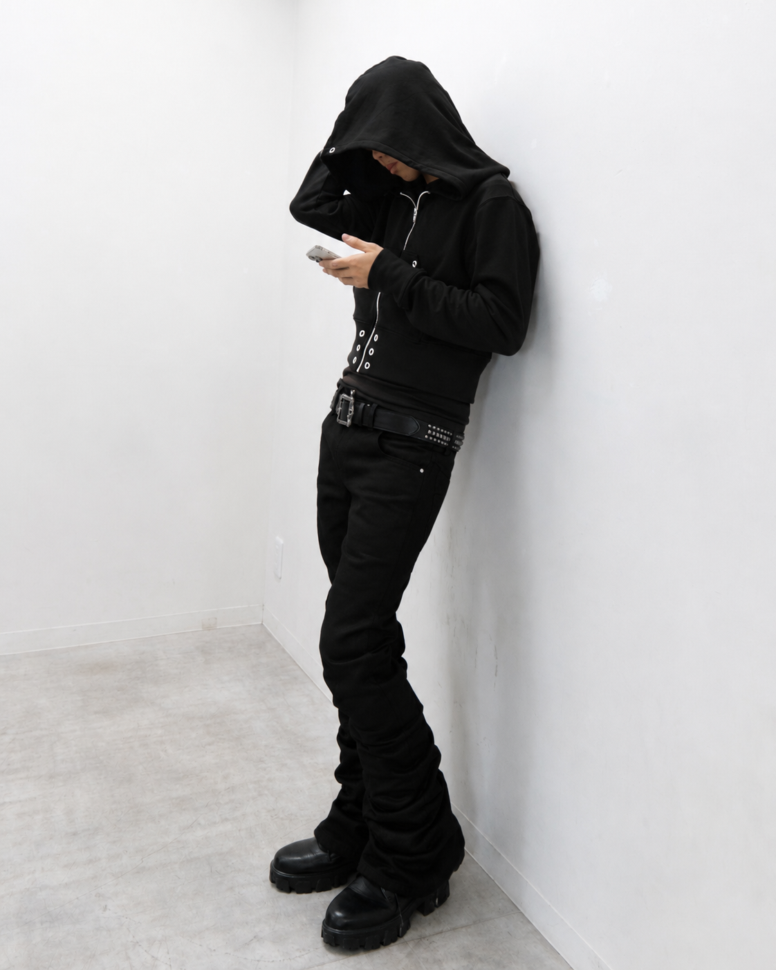 BACK ZIP SKINNY FLARE PANTS